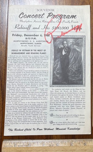Vintage 1968 concert program