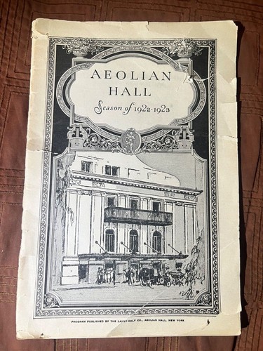 Concert program for the - for,