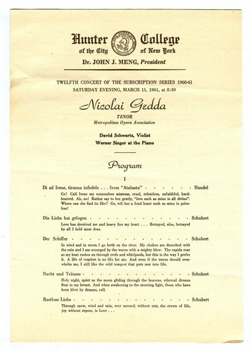 Vintage 1961 nicolai gedda - vintage,