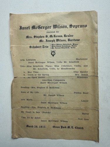1915 janet mcgregor - 1915, wilson